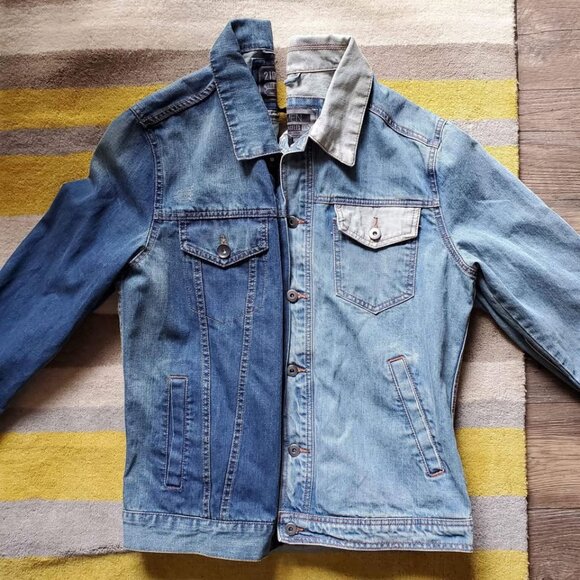 2x Forever 21 Denim Trucker Jackets - Sz L - Picture 2 of 9